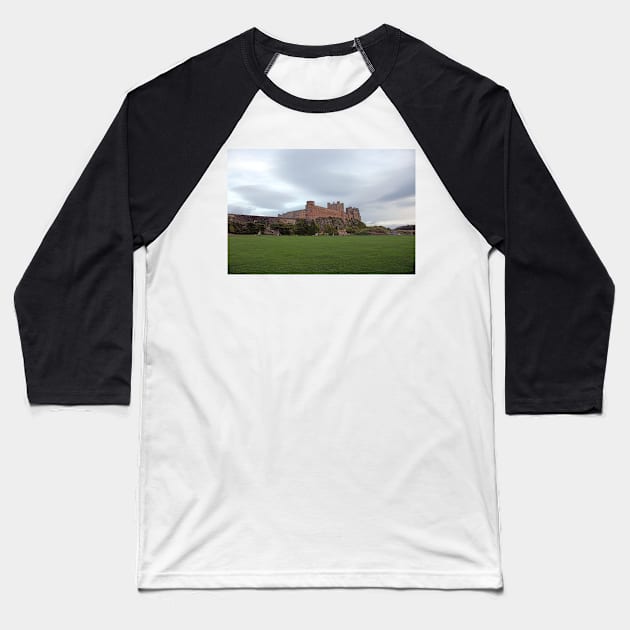 Bamburgh Castle, Northumberland Baseball T-Shirt by HazelWright